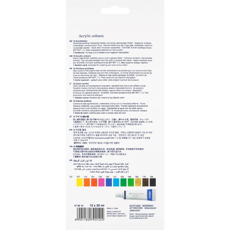 Faber-Castell Creative Studio Acrylfarben 12er Kartonetui